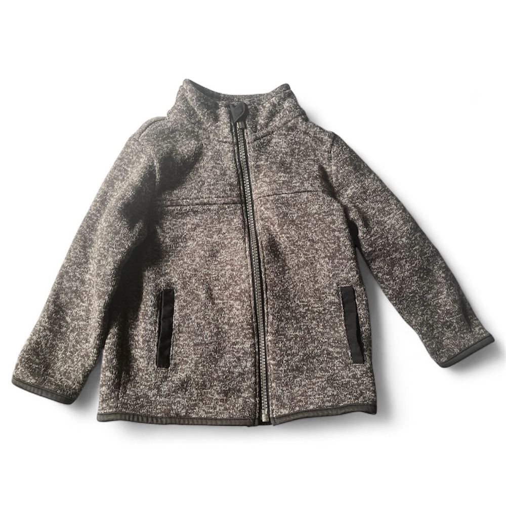 Old Navy Dark Grey Boy Toddler Zip Up Jacket 2T Baby Fall Winter Spring